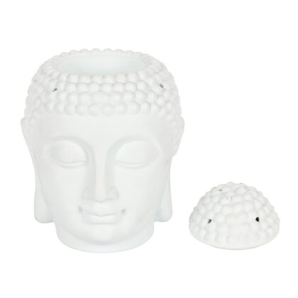 Aromalampa keramická Buddha bílá velká příslušenství
