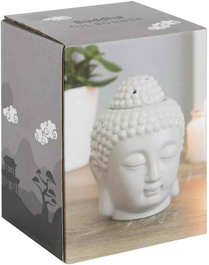 Aromalampa keramická Buddha šedá příslušenství