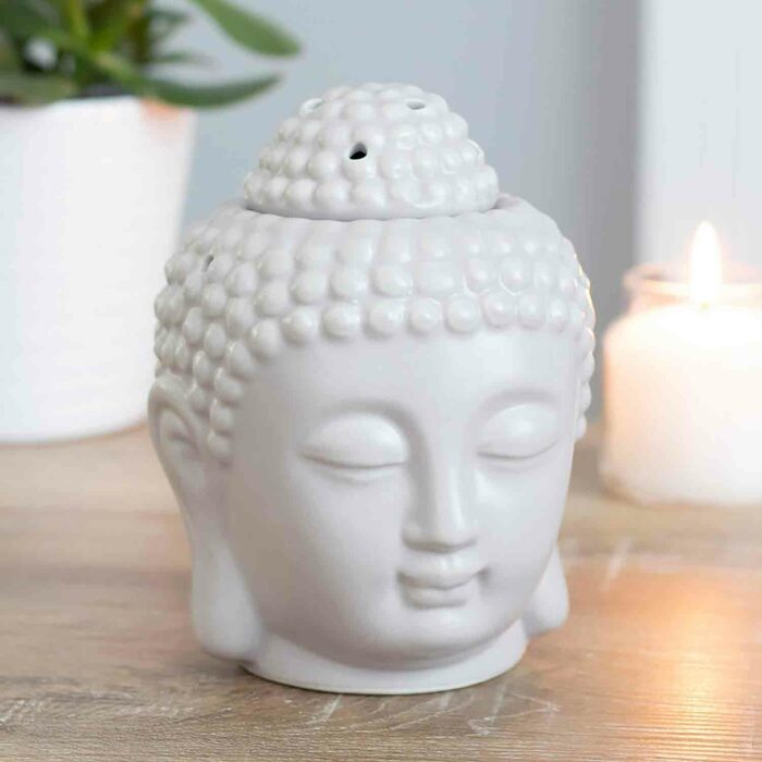 Aromalampa keramická Buddha šedá příslušenství