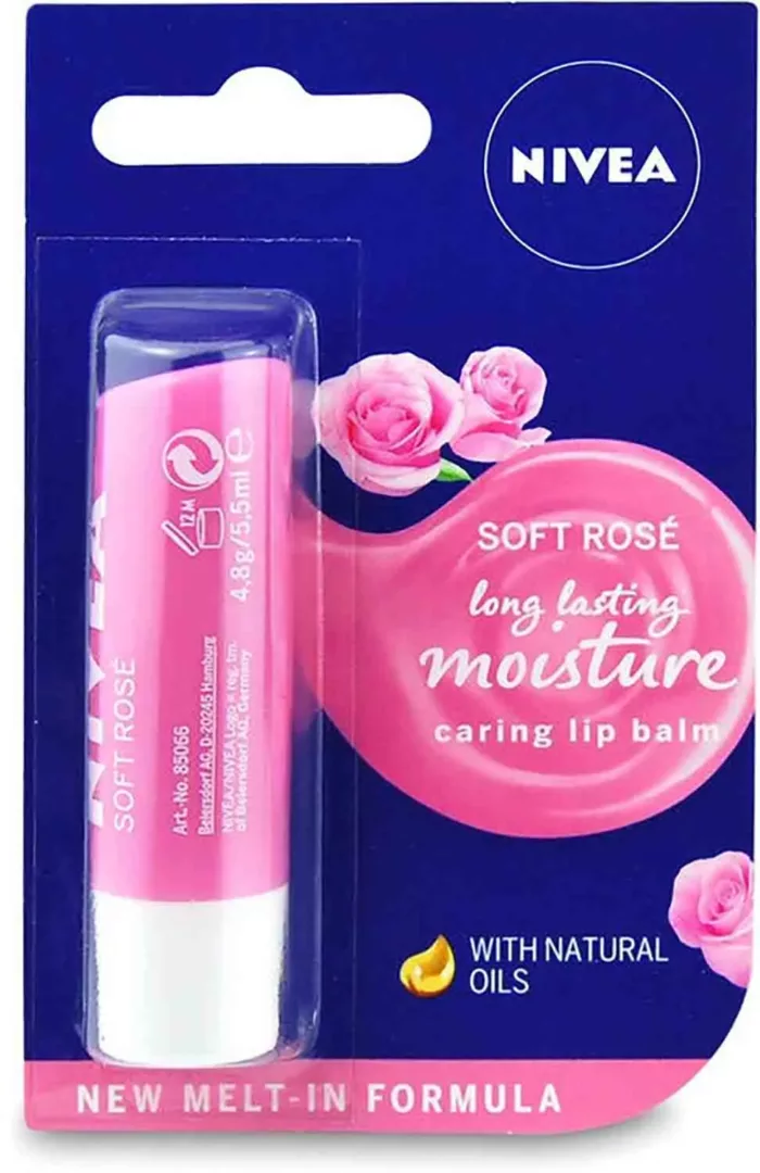 Balzám na rty Nivea Soft Rose příslušenství