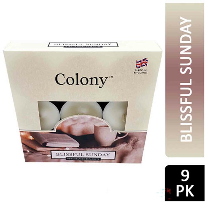 Colony Blissful Sunday 9 kusů Čajové svíčky příslušenství