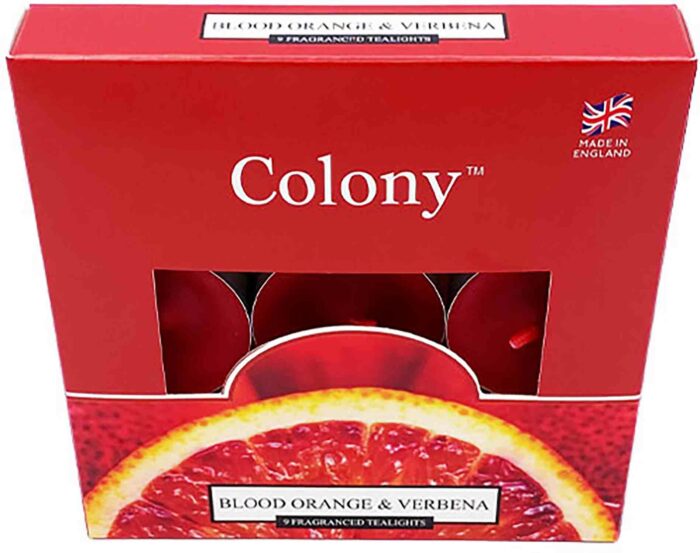 Colony Blood Orange & Verbena 9 kusů Čajové svíčky příslušenství