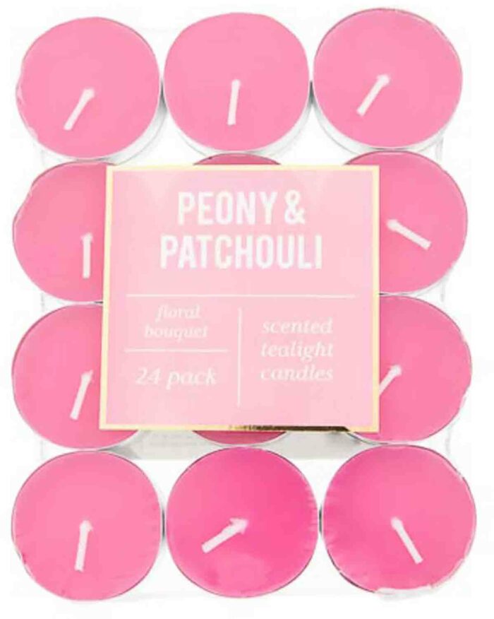 Peony and Patchouli 24 kusů Čajové svíčky příslušenství