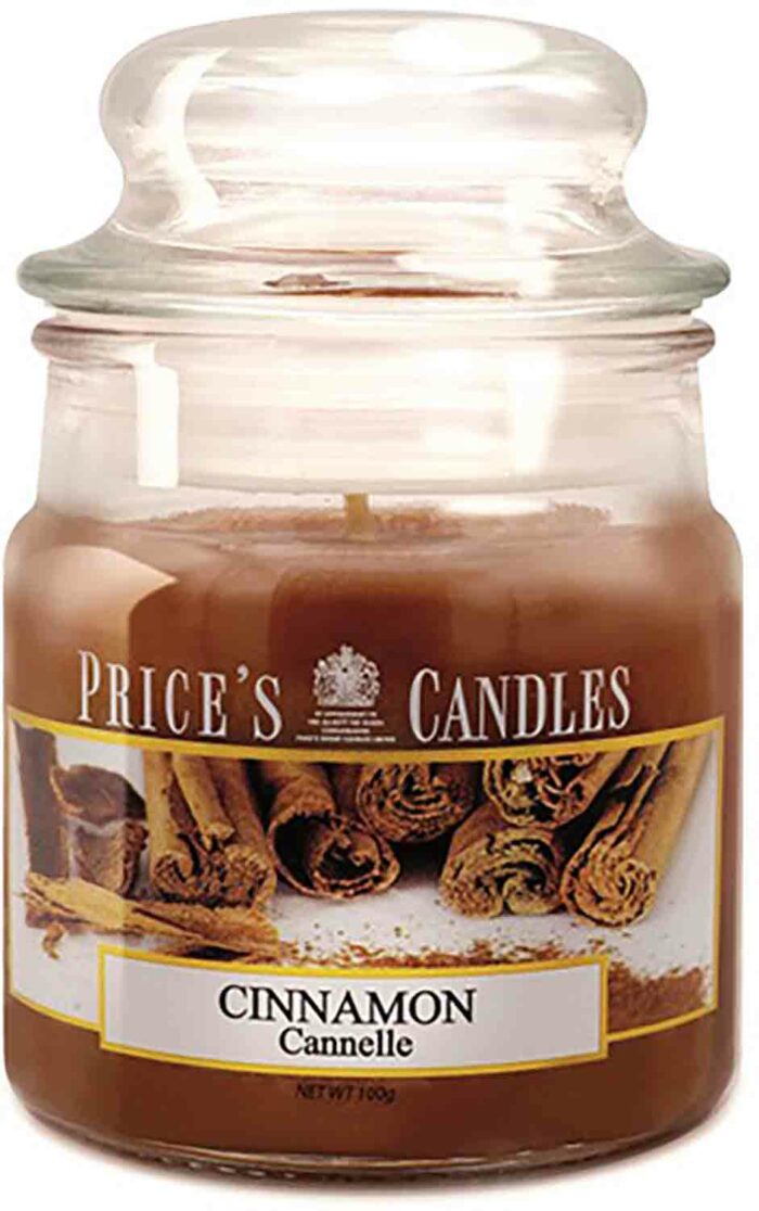 Price´s Candles Cinnamon 100 g vonná svíčka příslušenství