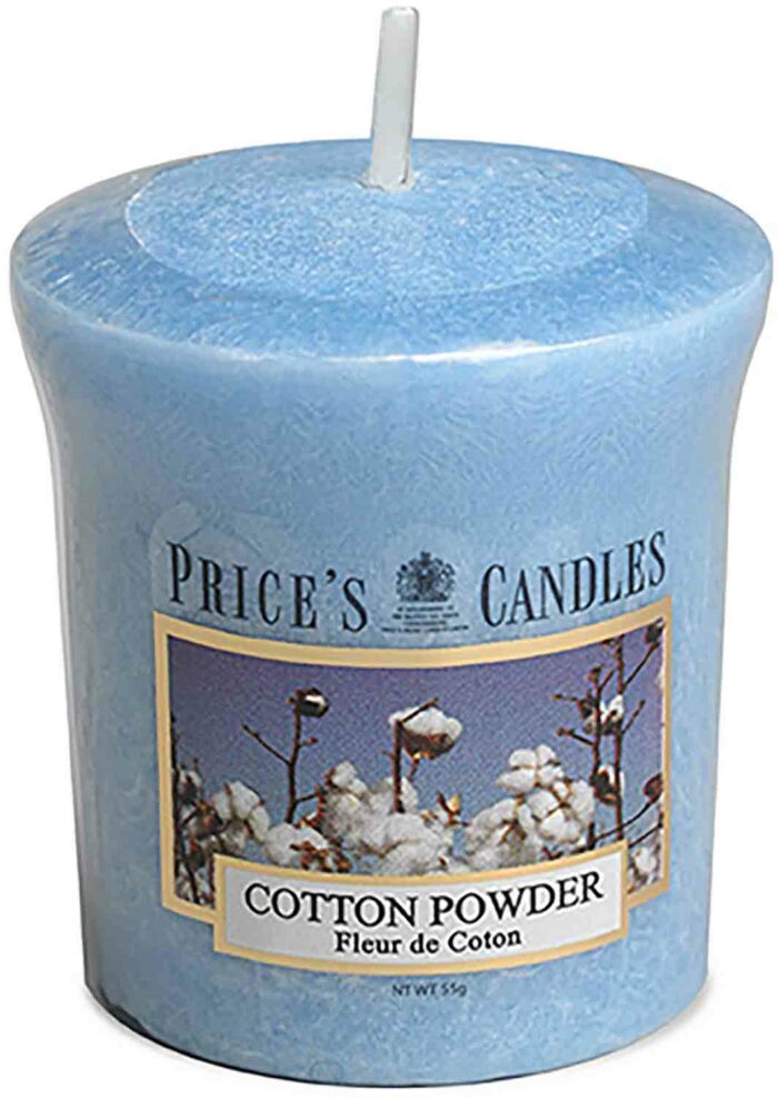 Price´s Candles Cotton Powder 55 g votivní svíčka příslušenství