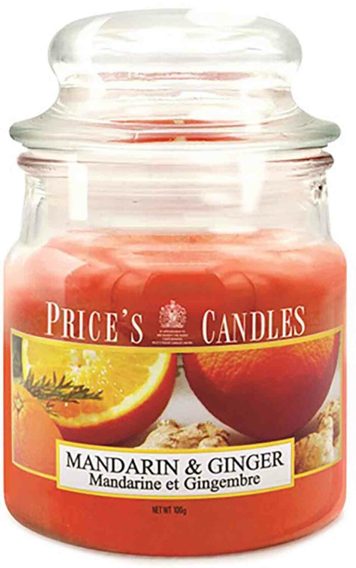 Price´s Candles Mandarin & Ginger 100 g vonná svíčka příslušenství