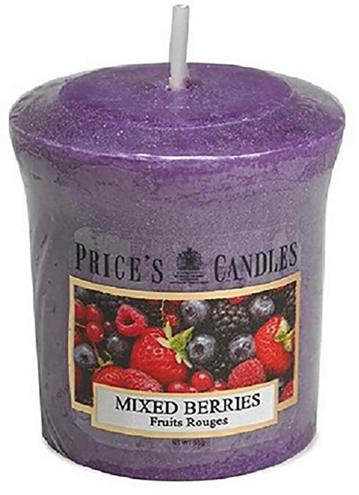 Price´s Candles Mixed Berries 55 g votivní svíčka příslušenství