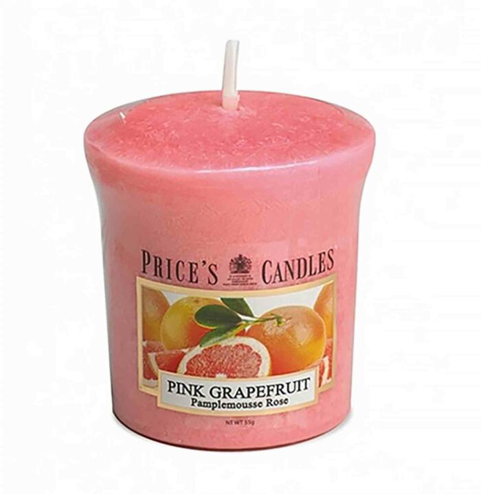 Price´s Candles Pink Grapefruit 55 g votivní svíčka příslušenství