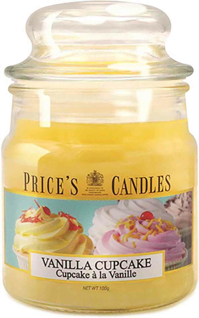 Price´s Candles Vanilla Cupcake 100 g vonná svíčka příslušenství