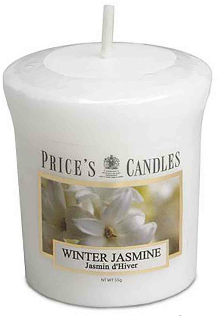 Price´s Candles Winter Jasmine 55 g votivní svíčka příslušenství