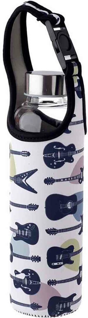 Skleněná láhev na vodu s obalem Headstock Guitar 500ml