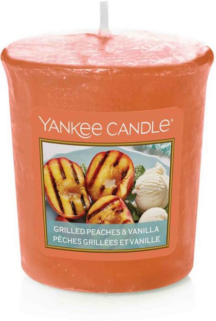 Votivní svíčka Yankee Candle Grilled Peaches & Vanilla 49g