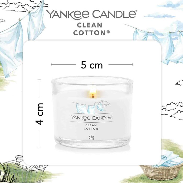 Yankee Candle Clean Cotton sada votivních svíček příslušenství