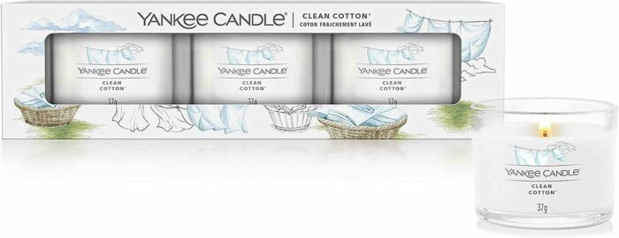 Yankee Candle Clean Cotton sada votivních svíček příslušenství