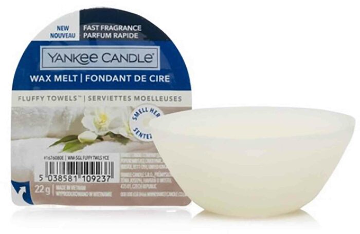 Yankee Candle Fluffy Towels 22 g vonný vosk příslušenství