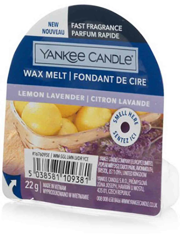 Yankee Candle Lemon Lavender 22g vonný vosk příslušenství