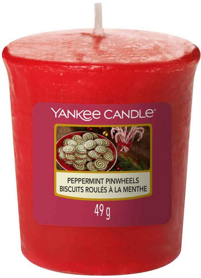 Yankee Candle Peppermint Pinwheels 49 g votivní svíčka příslušenství