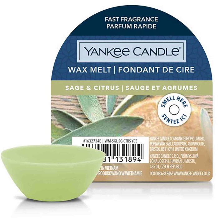 Yankee Candle Sage & Citrus 22g Vosk příslušenství