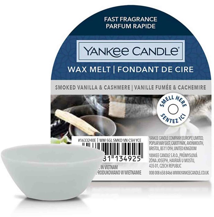 Yankee Candle Smoked Vanilla & Cashmere 22g Vosk příslušenství