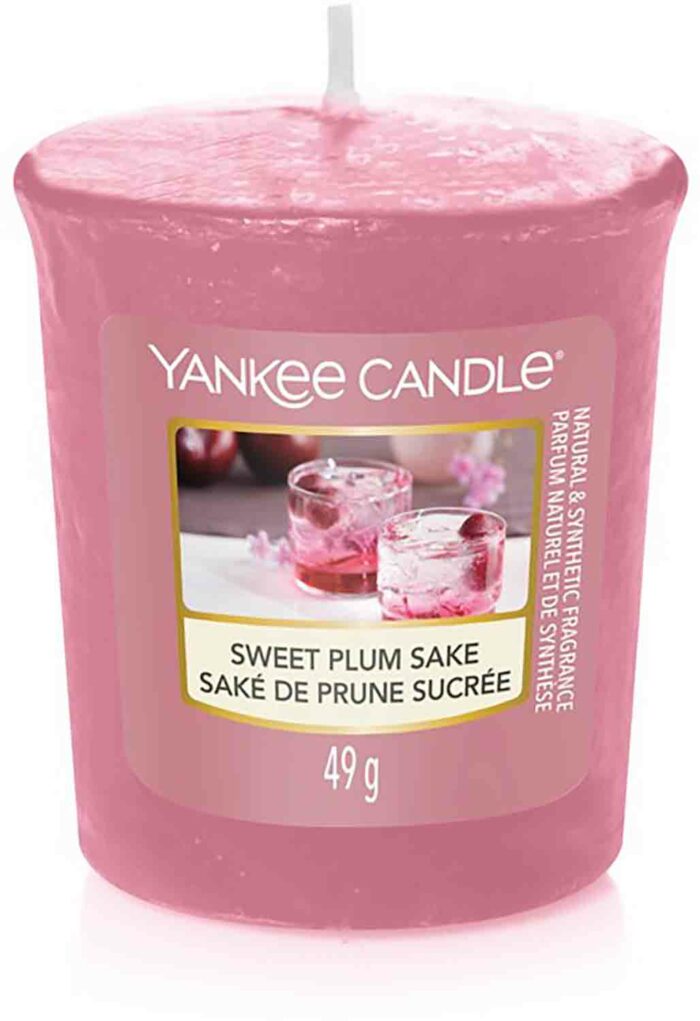 Yankee Candle Sweet Plum Sake 49 g votivní svíčka příslušenství