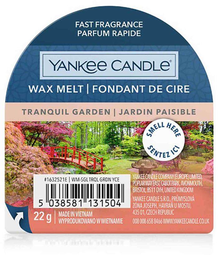 Yankee Candle Tranquil Garden 22g vonný vosk příslušenství