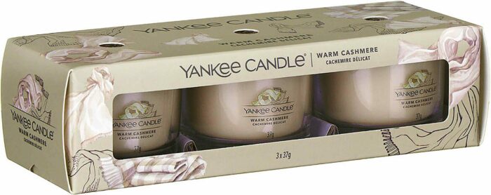 Yankee Candle Warm Cashmere sada votivních svíček příslušenství