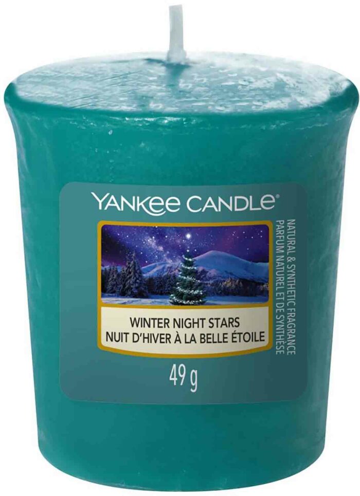 Yankee Candle Winter Night Stars 49 g votivní svíčka příslušenství